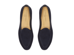 Sagan Rubber Loafers in Midnight Navy Asteria Suede