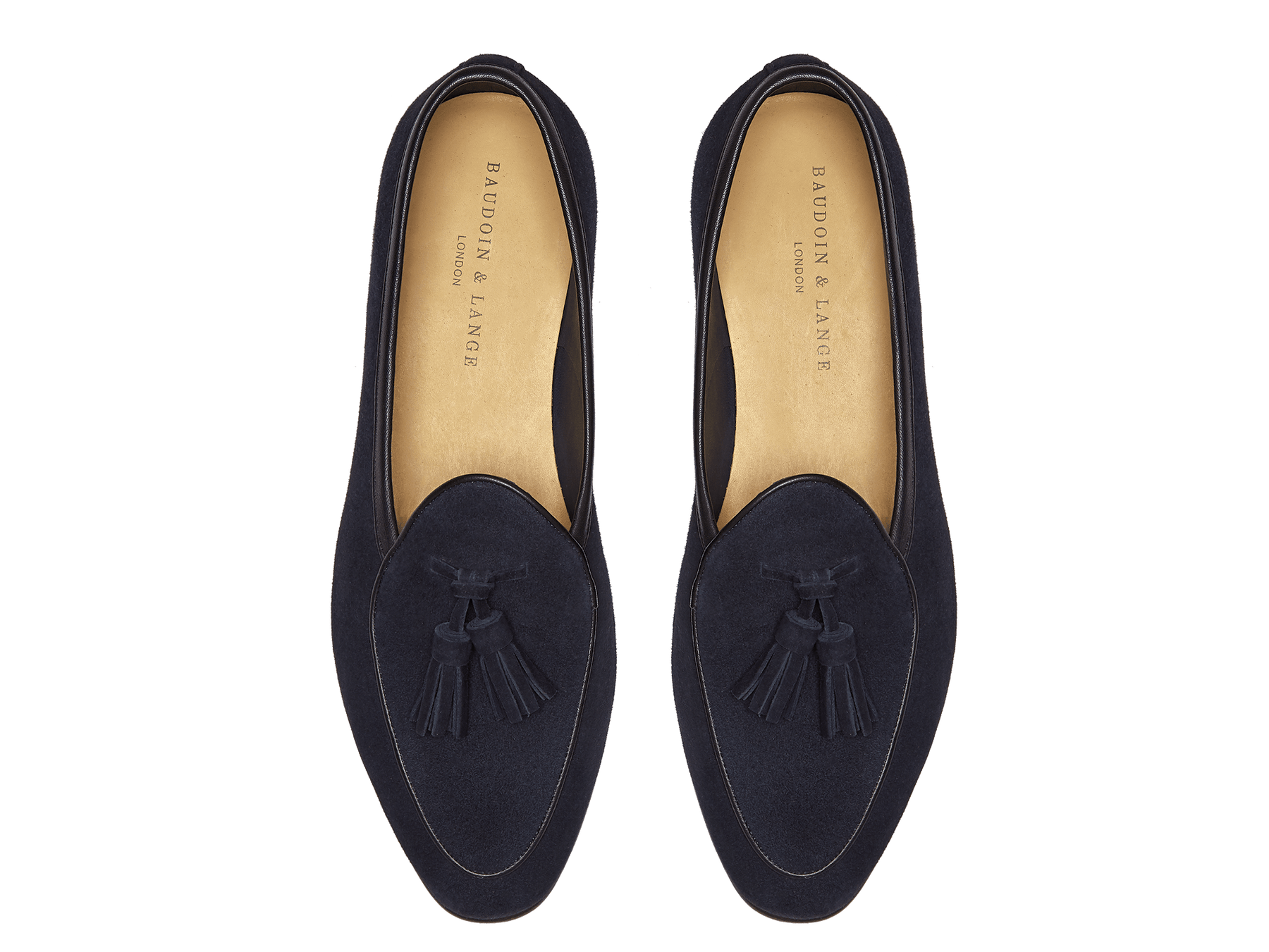 Sagan Classic Tassel Loafers in Midnight Navy Suede