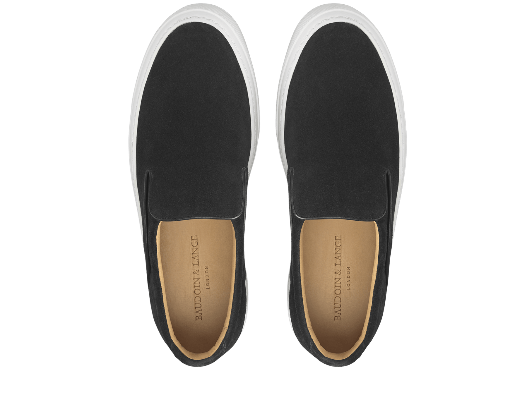 Beat Trainer in Black Glove Suede