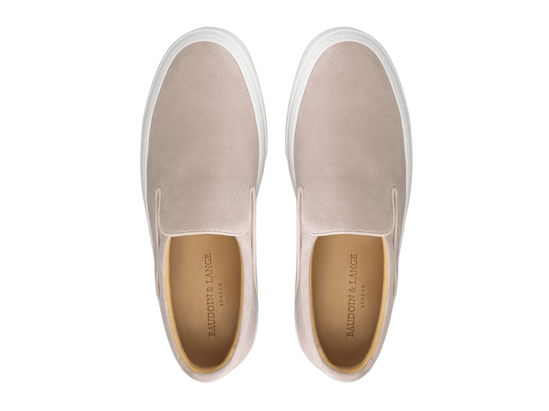 Beat Trainer in Beige Glove Suede
