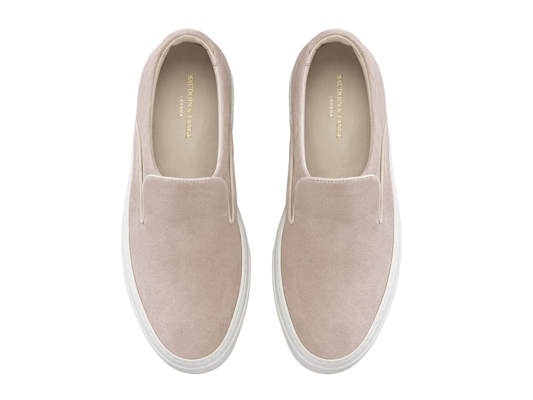 Beat Trainer in Beige Glove Suede
