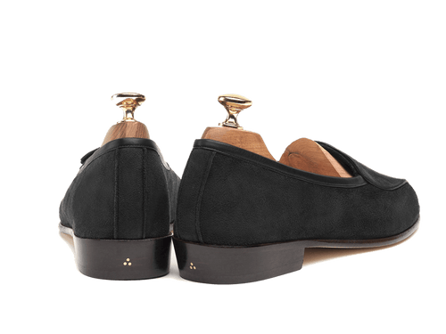 Sagan Classic Precious Leathers in Black Suede and Nubuck Alligator (3603729481805)