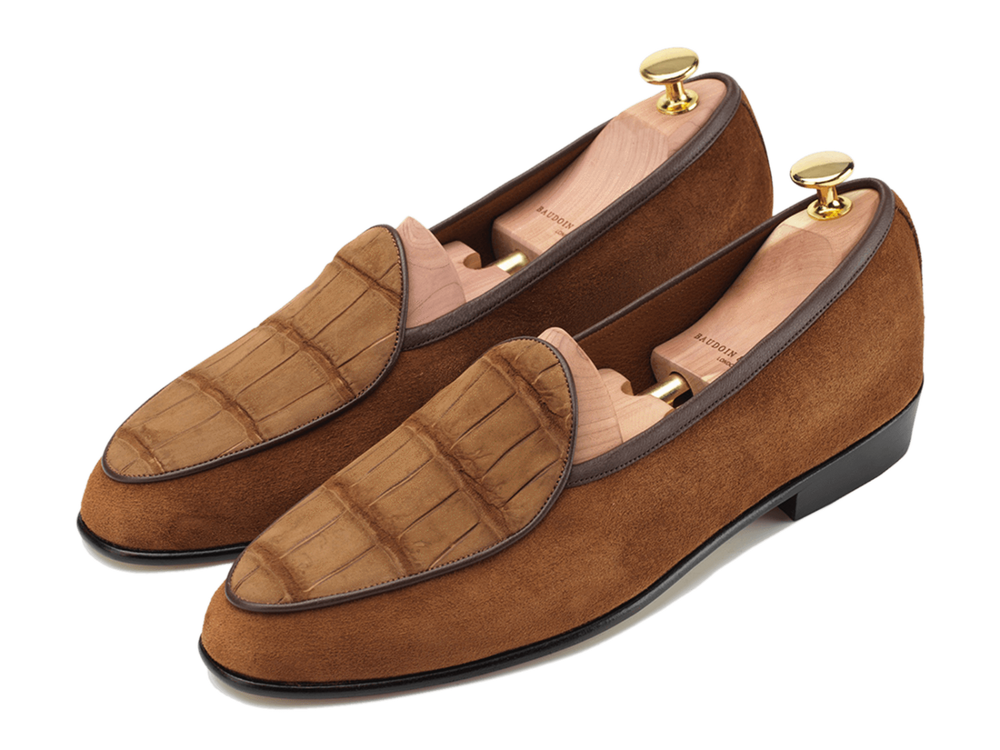 Tan  Alligator Loafers