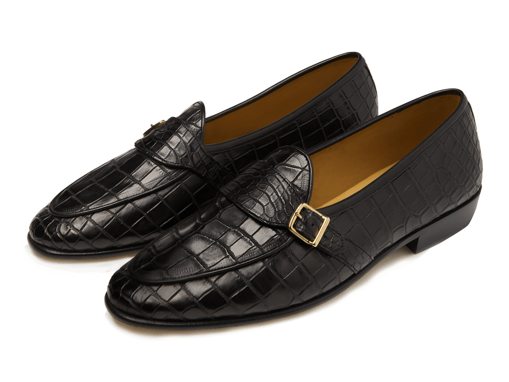 Obsidian Black Crocodile Loafers