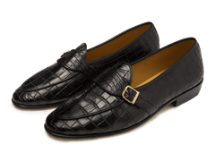 Obsidian Black Crocodile Loafers
