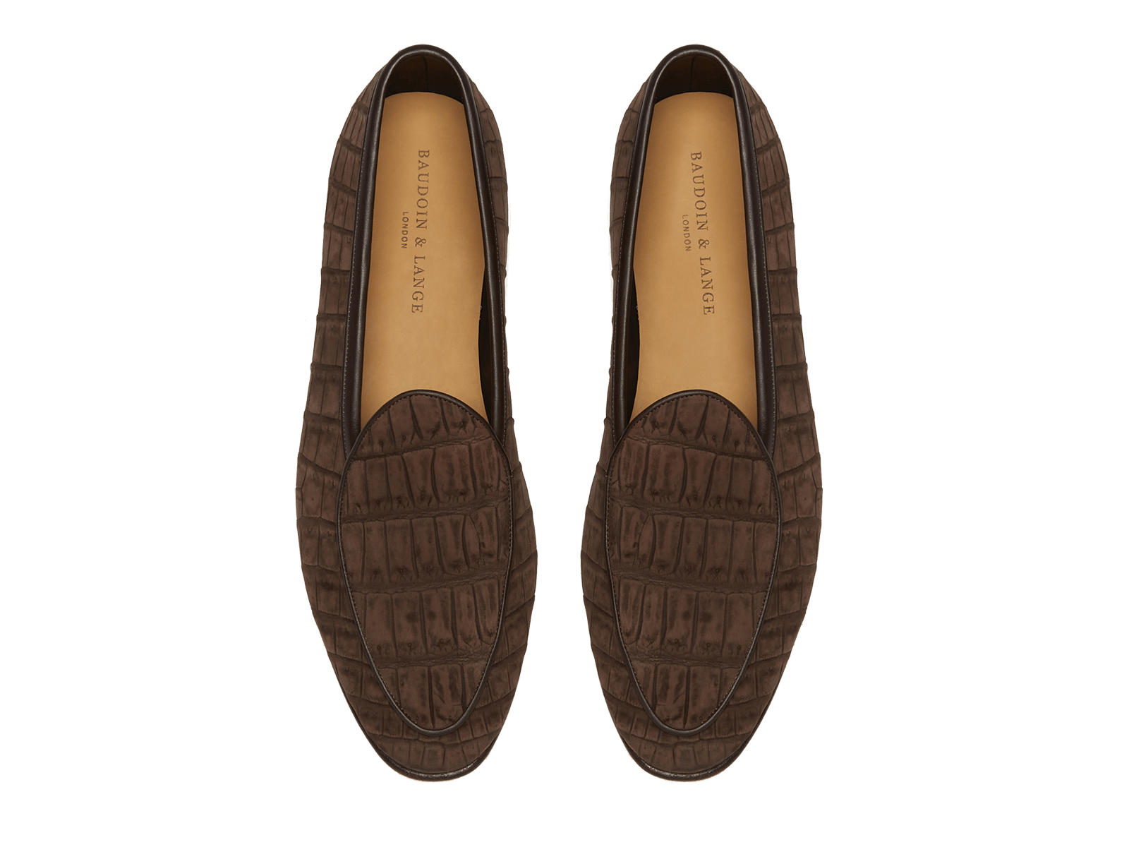 Sagan Men's Loafers in Dark Brown Nubuck Crocodile – Baudoin & Lange