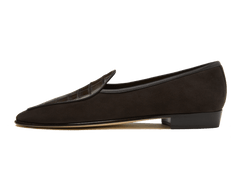 Dark Brown Suede and Alligator  Loafers