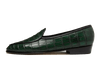 Alligator Green Leather Loafers