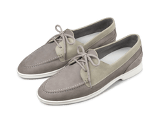 Decks in Galet Grey Nubuck White Sole