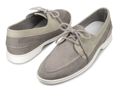 Decks in Galet Grey Nubuck White Sole