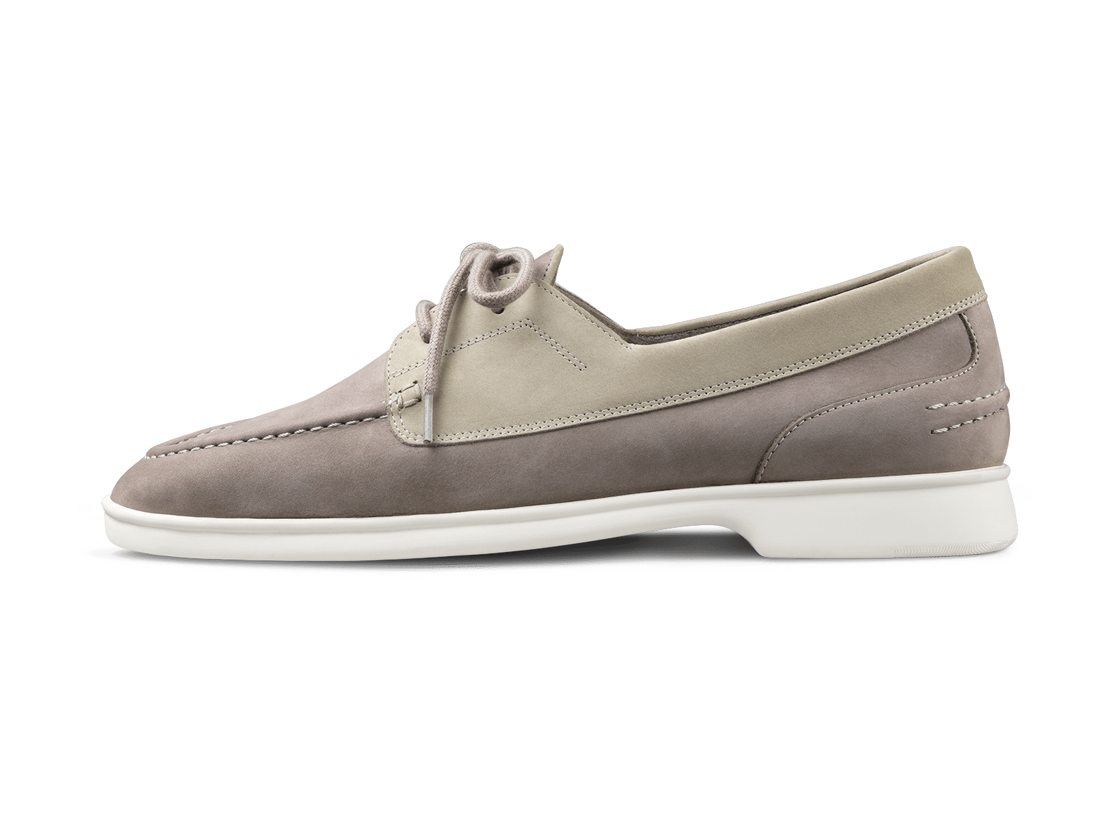 Decks in Galet Grey Nubuck White Sole