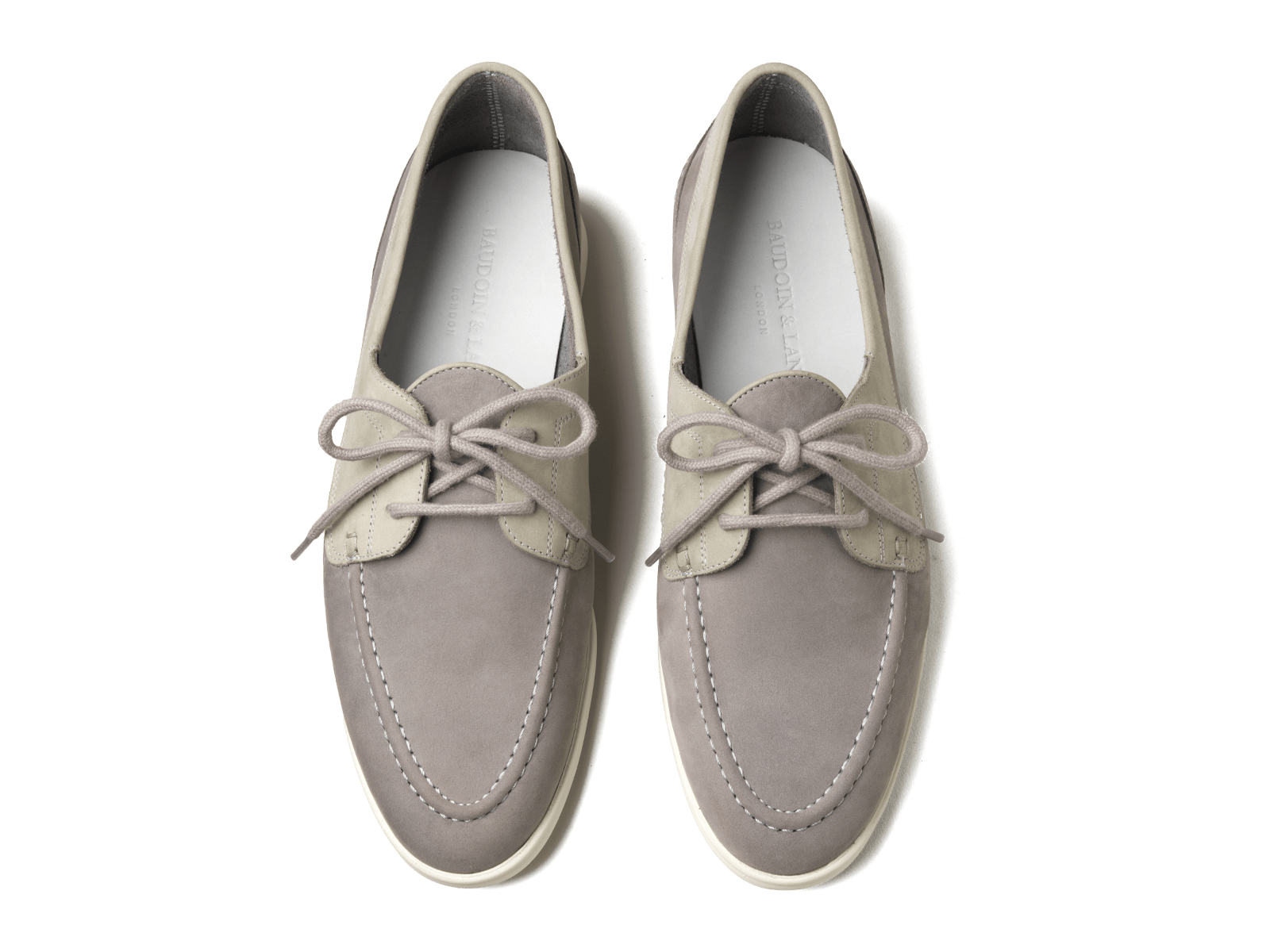 Decks in Galet Grey Nubuck White Sole