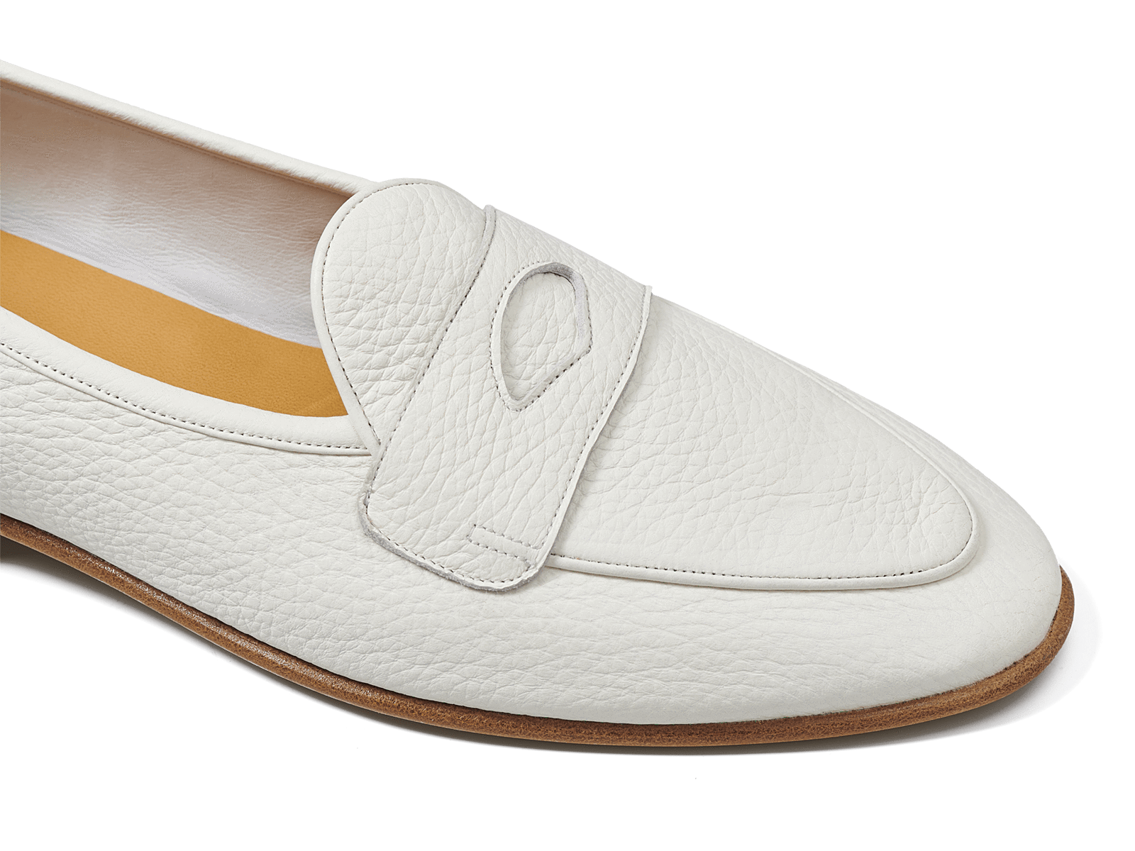 Sagan Classic Ginkgo in Blanc Cassé Deerskin (4627845316685)