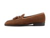 Grand Seine Tassel Loafers in Tan Noble Suede