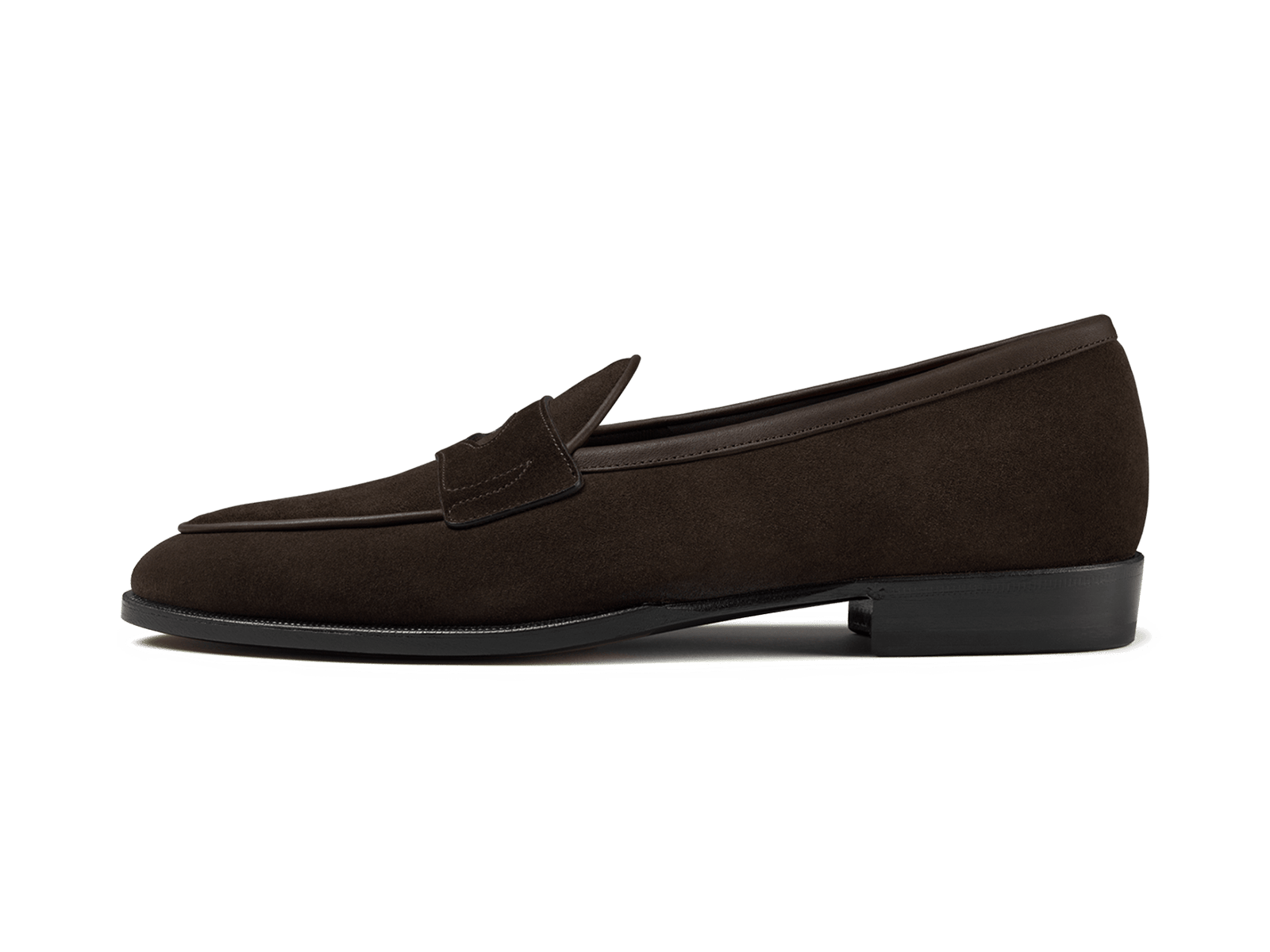 Grand Fenelon Penny Loafers in Dark Brown Noble Suede