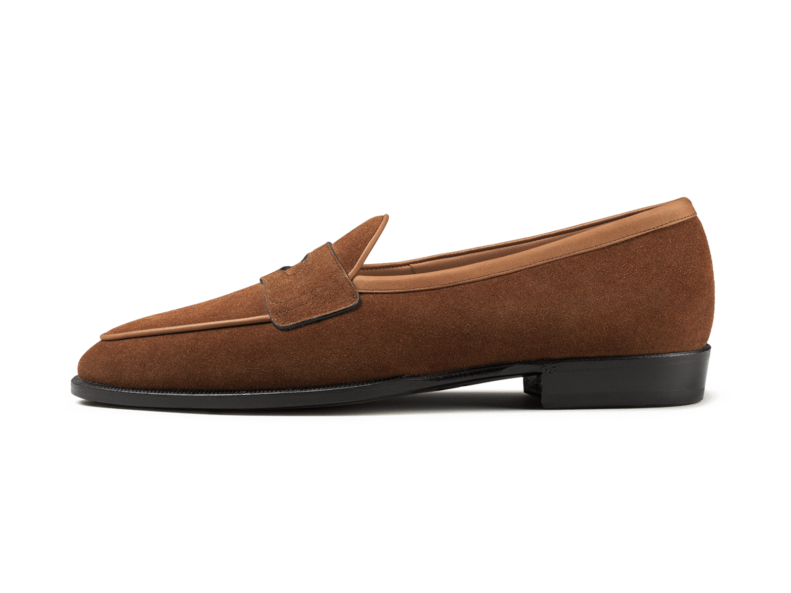 Grand Fenelon Penny Loafers in Tan Noble Suede