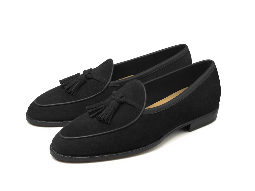 Seine Black Suede Loafers