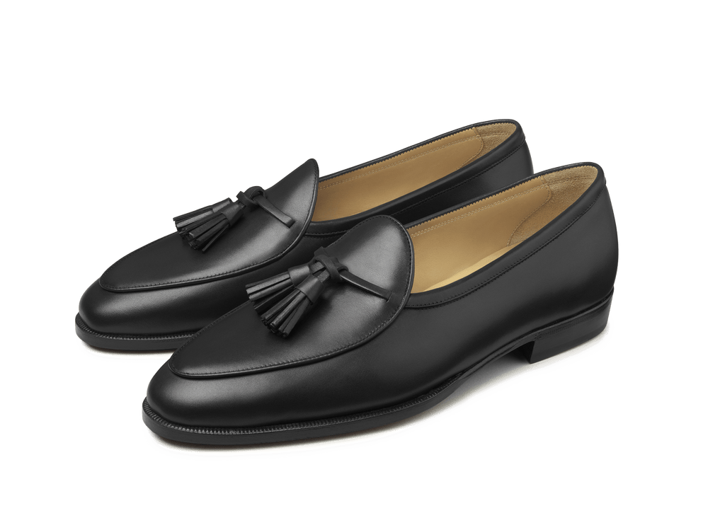 Grand Conti Tassel Loafers in Black Noble Calf