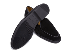 Stride Loafers in Black Suede Dark Sole