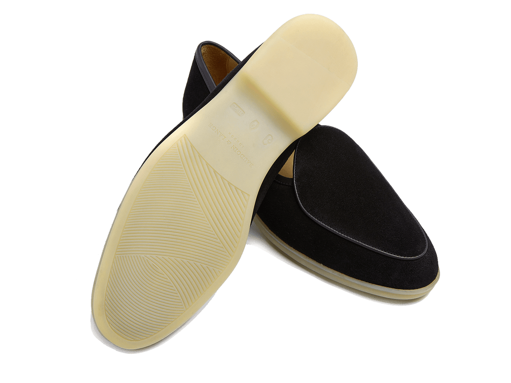 Stride Loafers in Black Suede Natural Sole