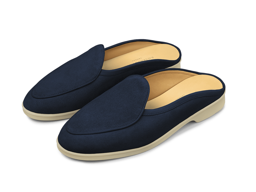 Stride Mule Loafers in Orage Glove Suede Natural Sole Baudoin Lange