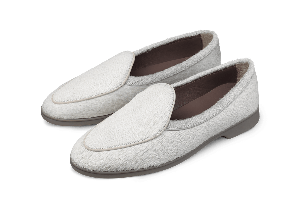 Stride Loafers in Neige Calf Hair