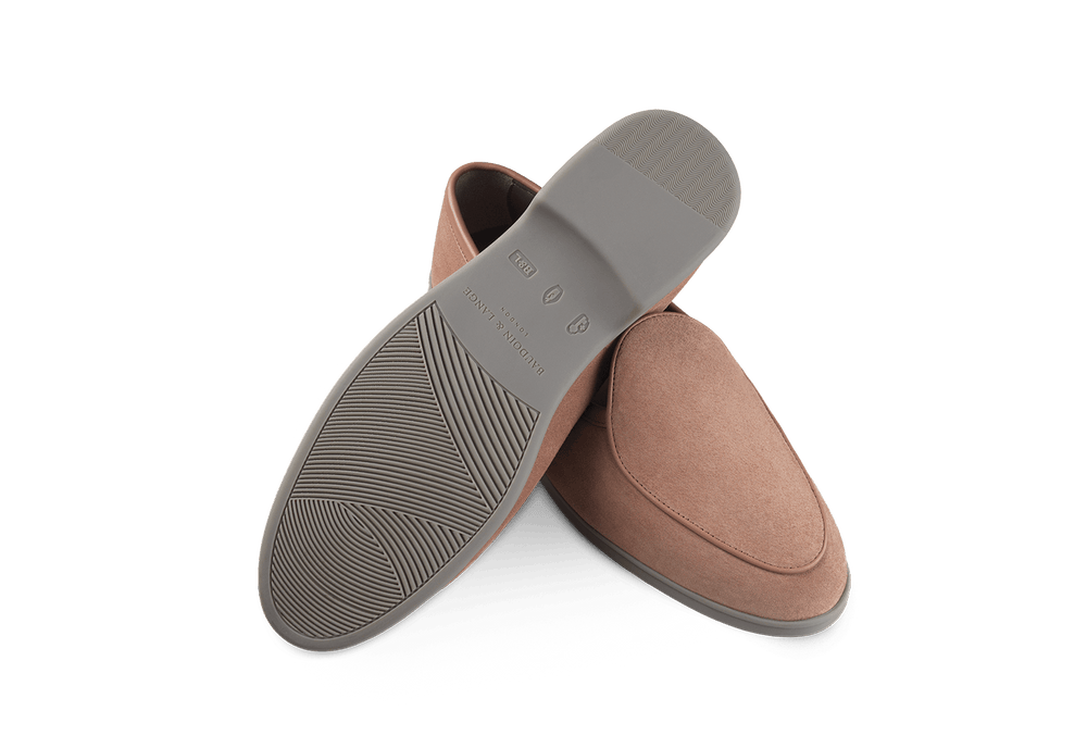 Stride Loafers in Himalaya Glove Suede Grey Sole