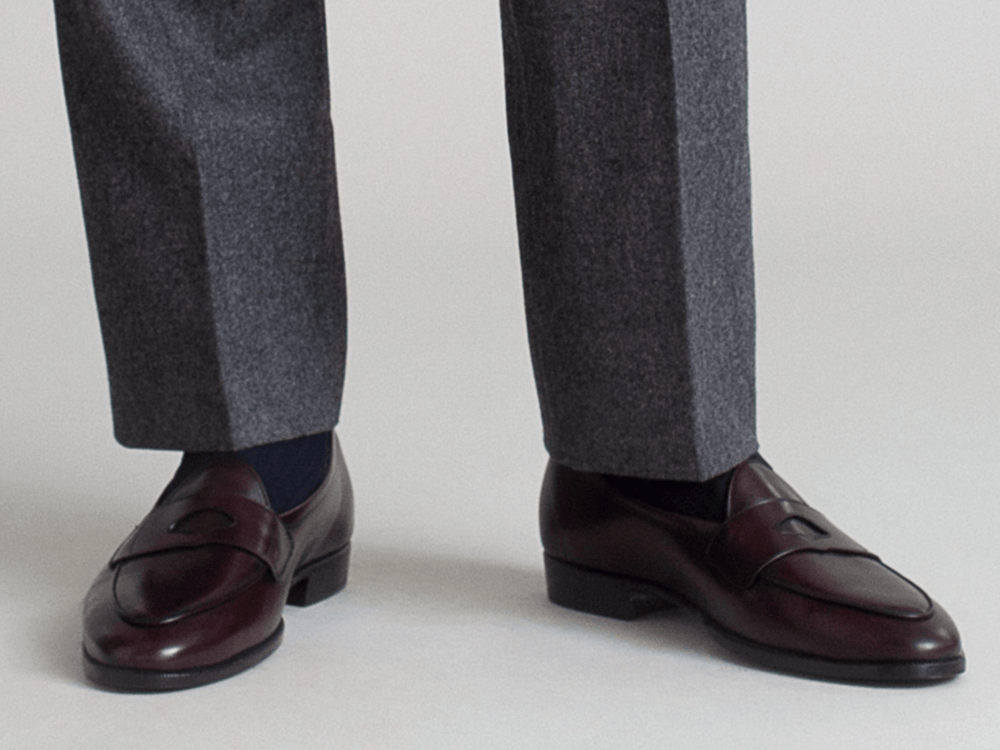 Grand Fleurus Penny Loafers in Oxblood Noble Calf