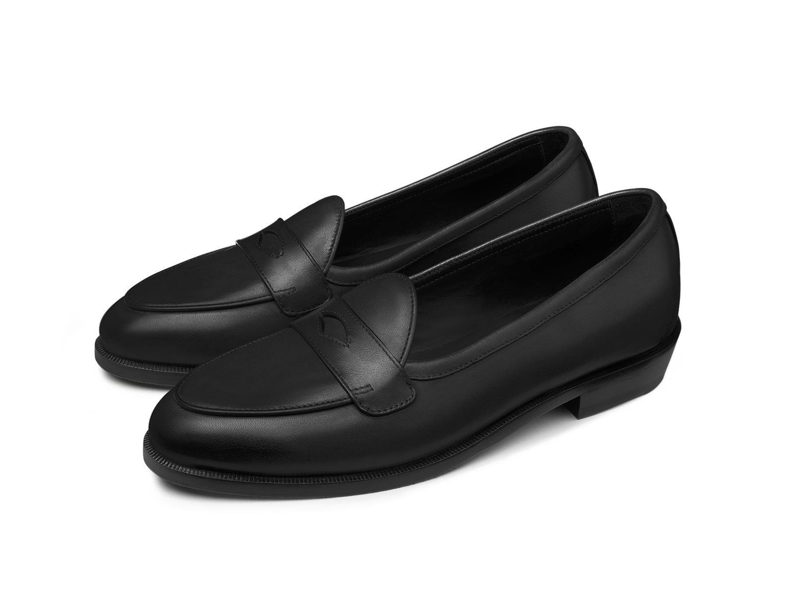 Womens Loafers in Black Calf