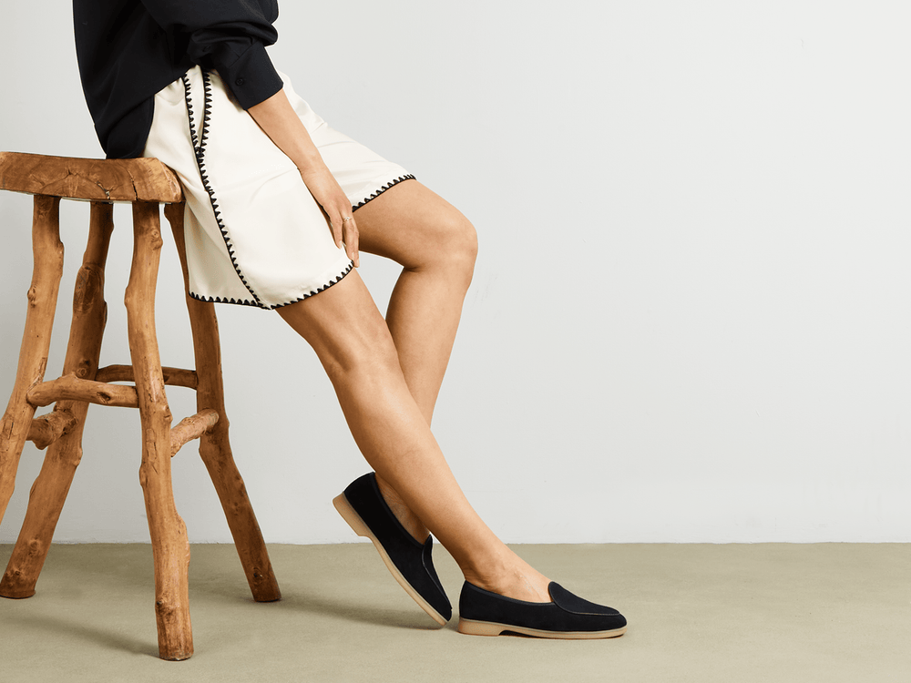 Stride Loafers in Orage Suede Natural Sole