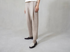 Stride Loafers in Cedre Noir Suede and Natural Shearling