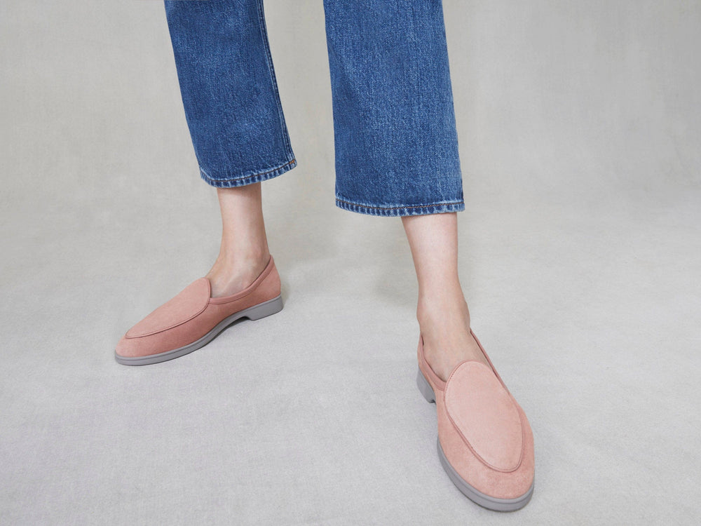 Stride Loafers in Himalaya Glove Suede Grey Sole