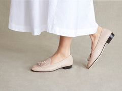 Sagan Tassel Loafers in Albatre Nappa