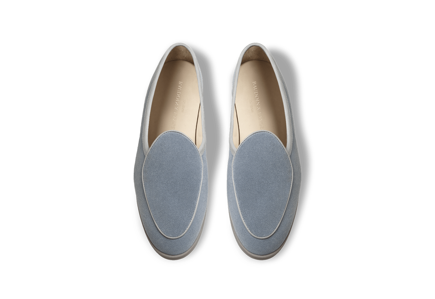 Stride Loafers in Glacier Glove Suede Grey Sole