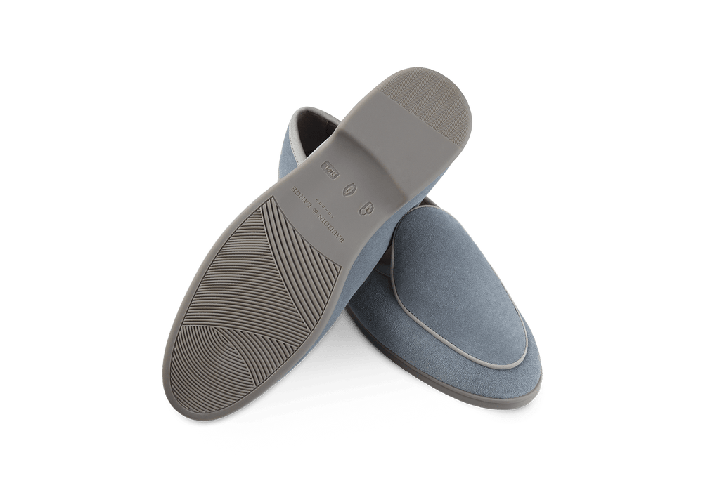 Stride Loafers in Glacier Glove Suede Grey Sole