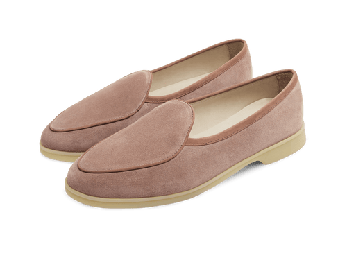 Stride Loafers in Faon Suede with Natural Sole