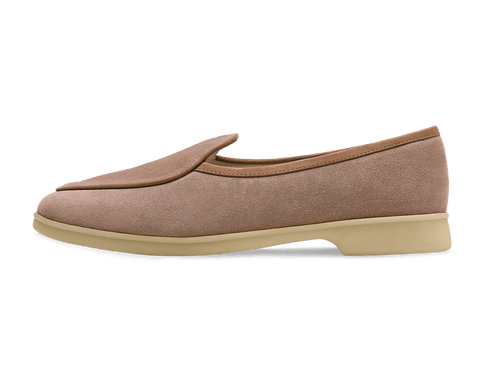 Stride Loafers in Faon Suede with Natural Sole
