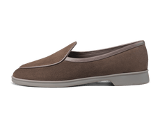 Stride Loafers in Deep Taupe Glove Suede Grey Sole