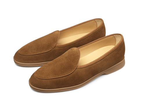 Stride Loafers in Earth Suede Caramel Sole