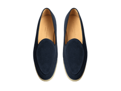 Stride Loafers in Midnight Navy Glove Suede Natural Sole
