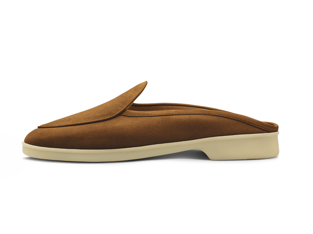 Stride Mule Loafers in Earth Glove Suede Natural Sole