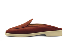 Stride Mule Loafers in Henna Glove Suede Natural Sole