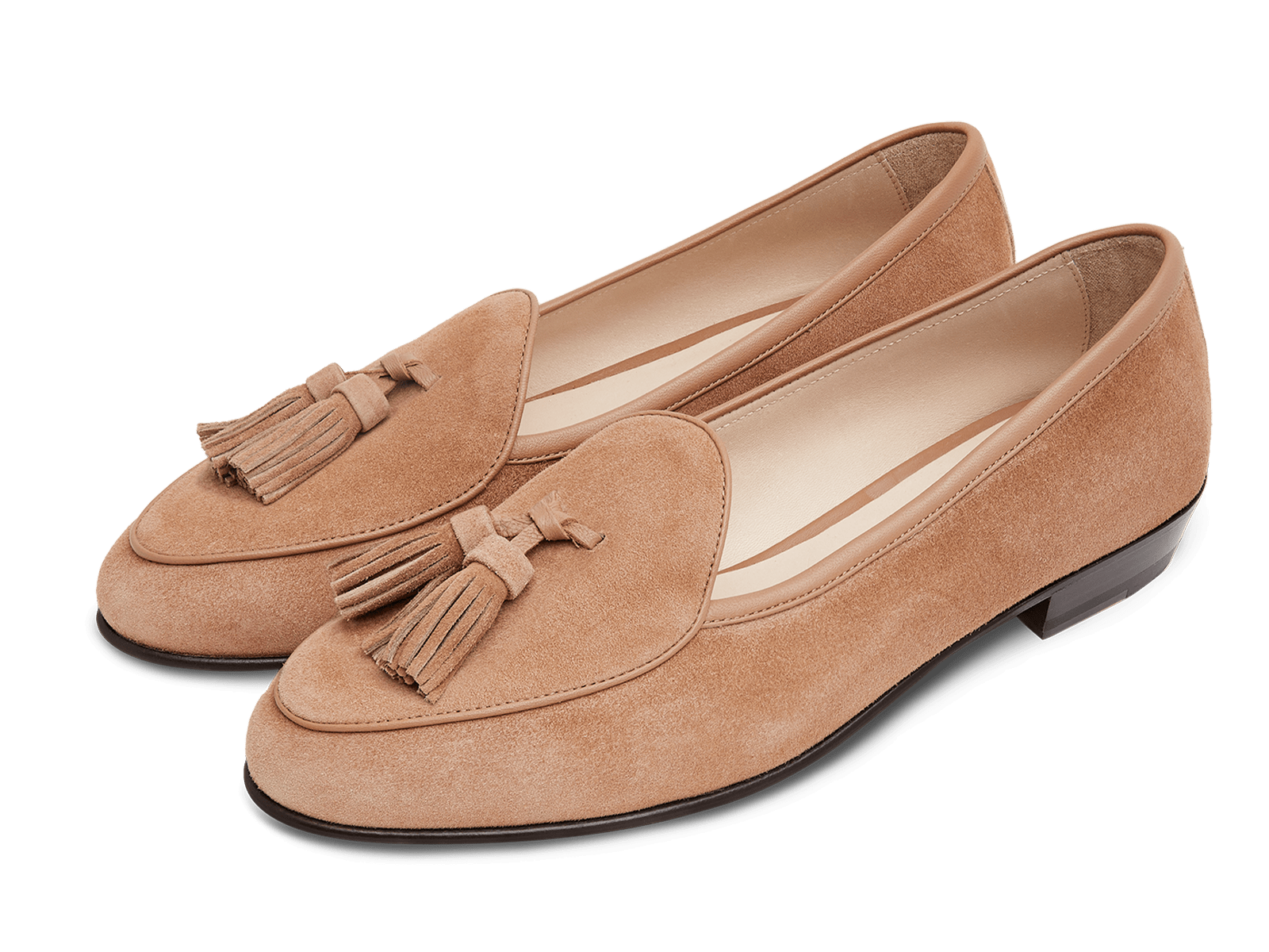 Sagan Tassel Loafers in Alezan Clair Luxe Suede