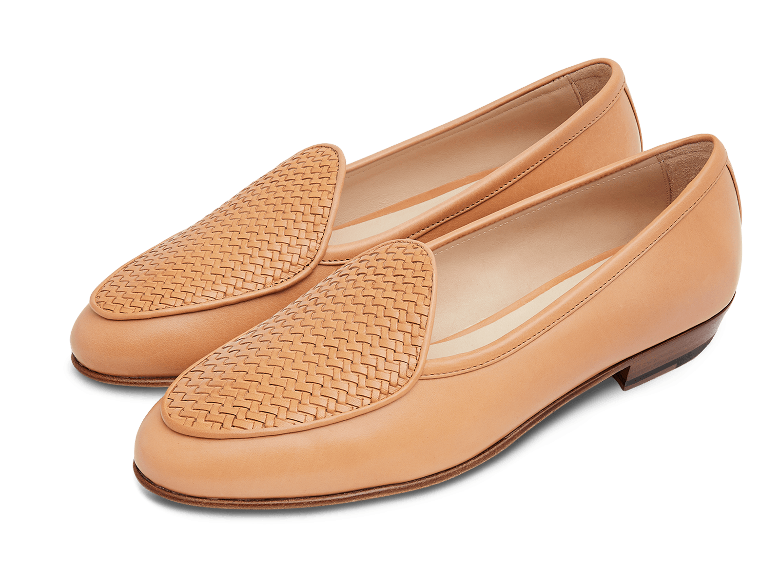 Sagan Loafers in Natural Micro Weave and Natural Baby Calf