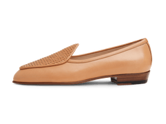Sagan Loafers in Natural Micro Weave and Natural Baby Calf