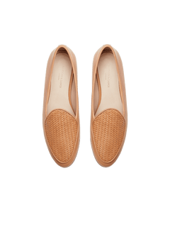 Sagan Loafers in Natural Micro Weave and Natural Baby Calf