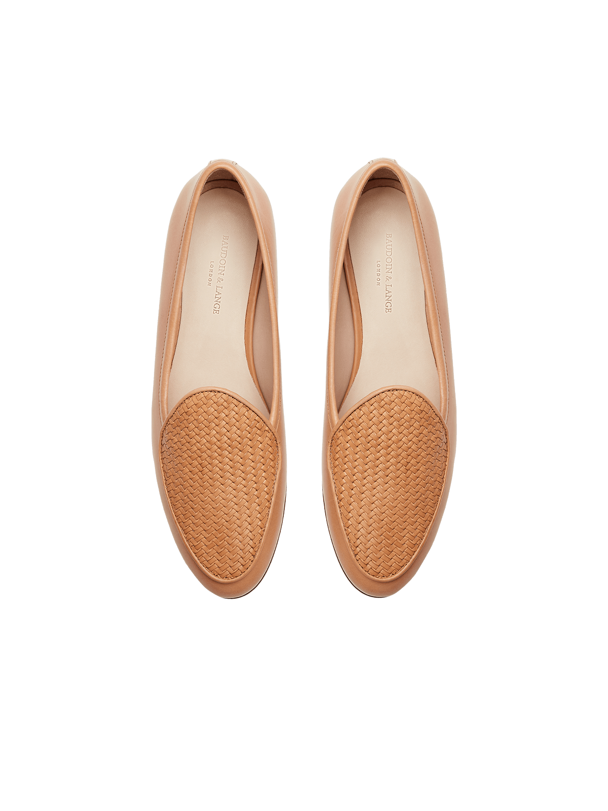 Sagan Loafers in Natural Micro Weave and Natural Baby Calf