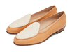 Sagan Loafers in Off White Micro Weave and Natural Baby Calf