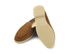 Stride Mule Loafers in Earth Glove Suede Natural Sole