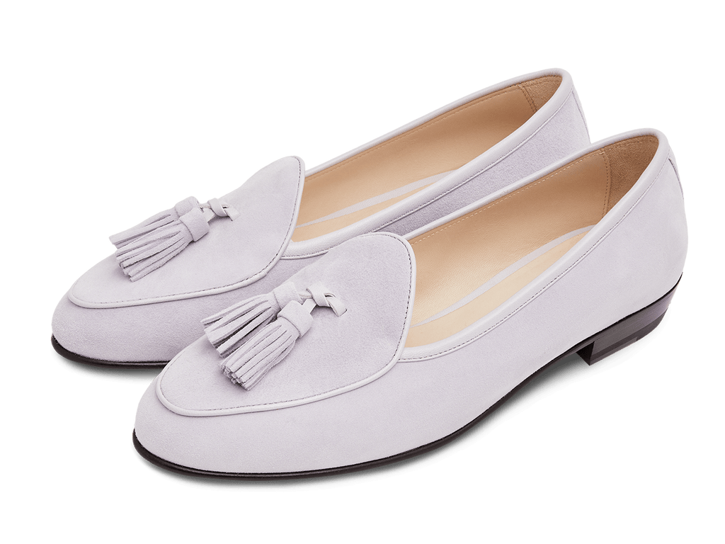 Sagan Tassel Loafers in Lilas Luxe Suede